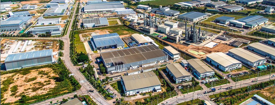 Manufacturing facilities from above.